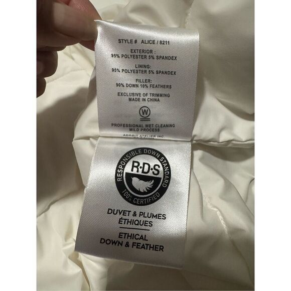 Adroit Atlelier Alice jacket 3/4 sleeves down fill size 2 - Picture 5 of 16